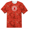 Christmas Full Color Polyester Fashion Sublimated T-Shirt (Both Sides)